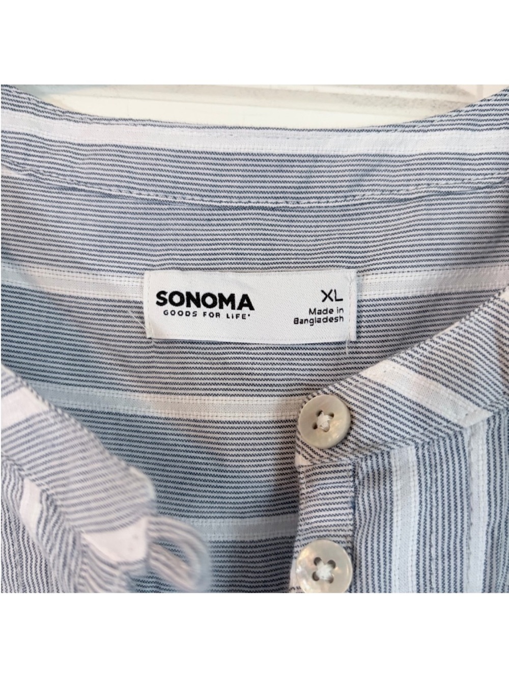 Sonoma Light Blue and White Striped Asymmetrical Sleeveless Dress XL - Picture 5 of 6
